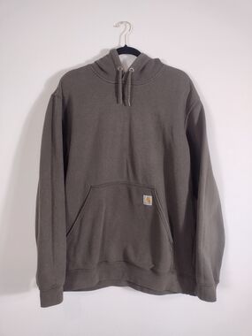 Carhartt Men’s Olive Green Hooded Loose Fit Midweight Hoodie Sweatshirt Size L